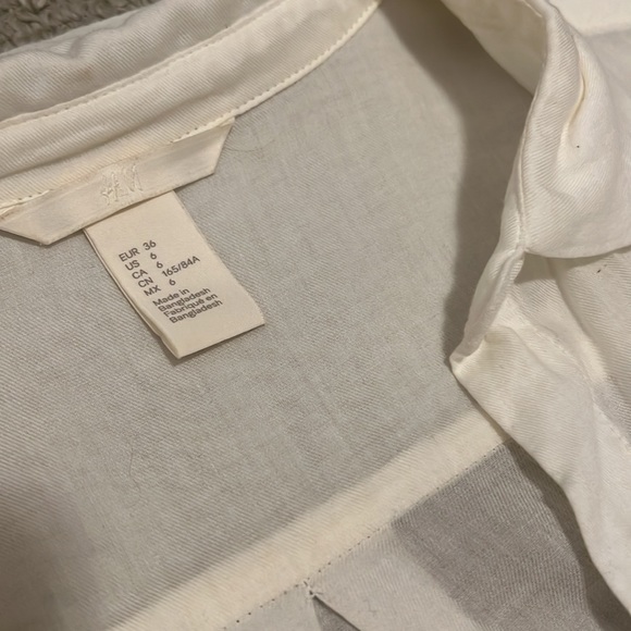 H&M sheer blouse in white - Picture 3 of 5